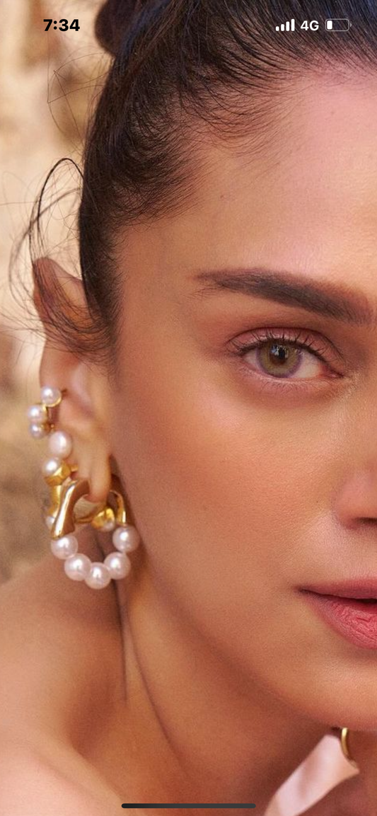 Aditi Rao Hydari In Our Perla Hoop Earrings