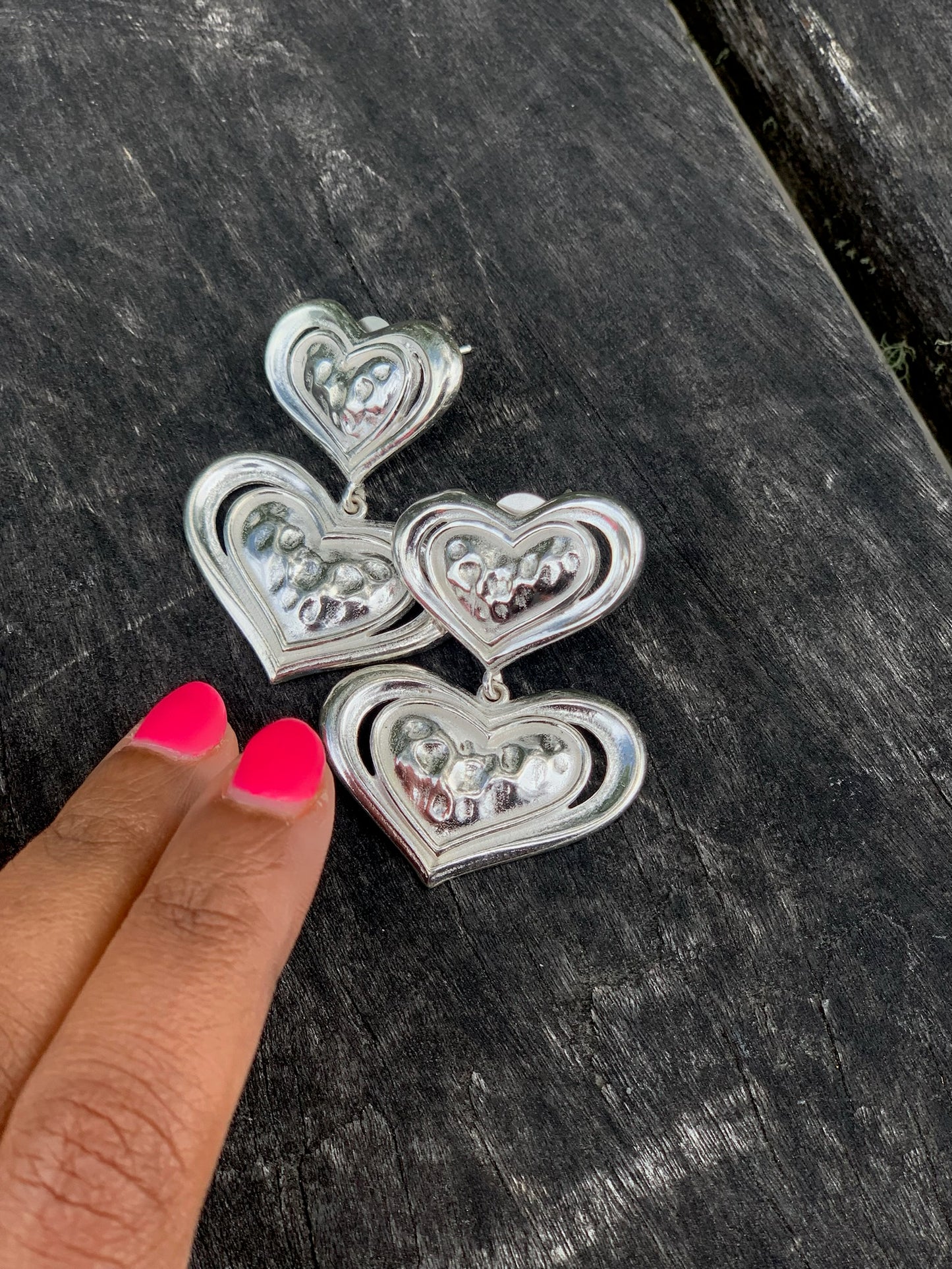 Bubble Heart Earrings