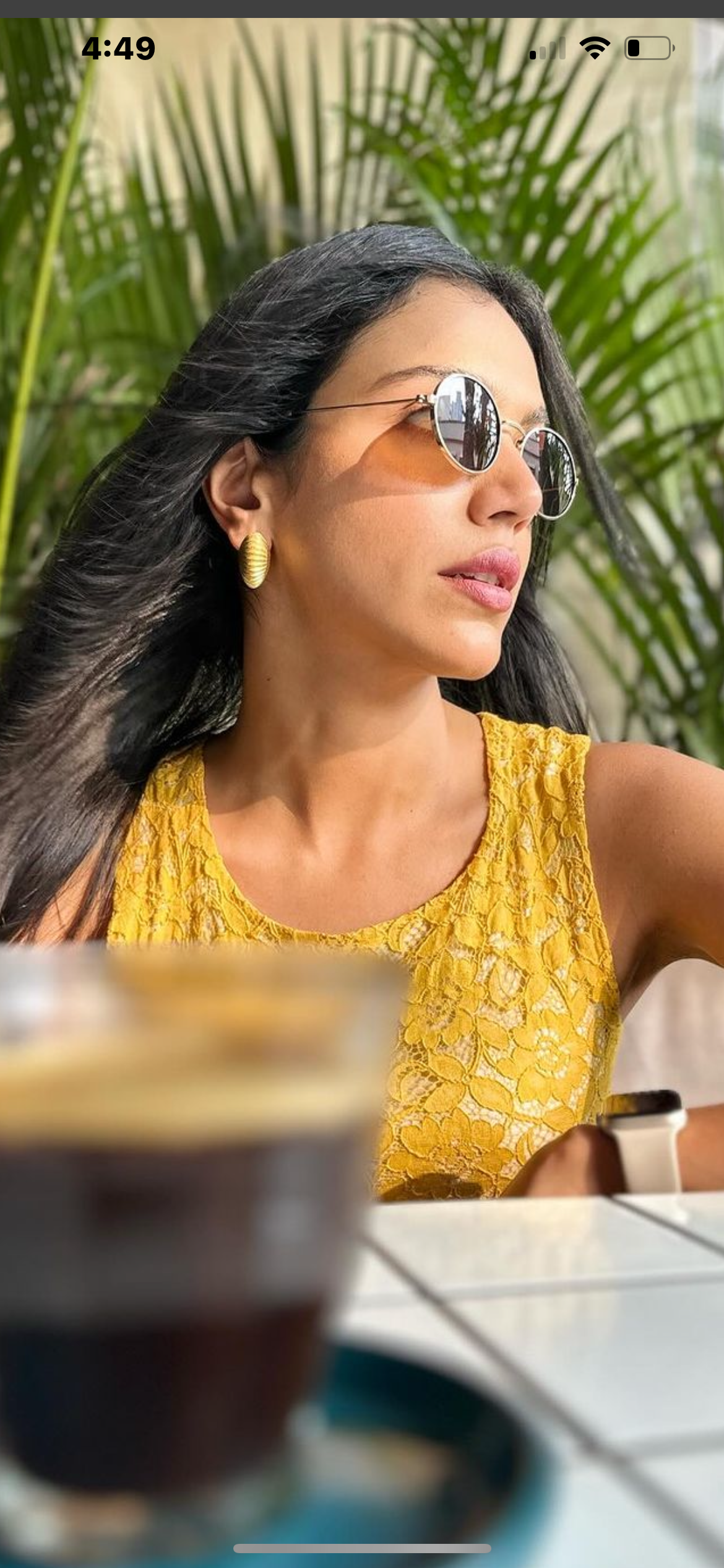 Shriya Pilgaonkar In Our Cassis Shell Earrings In Gold Tone