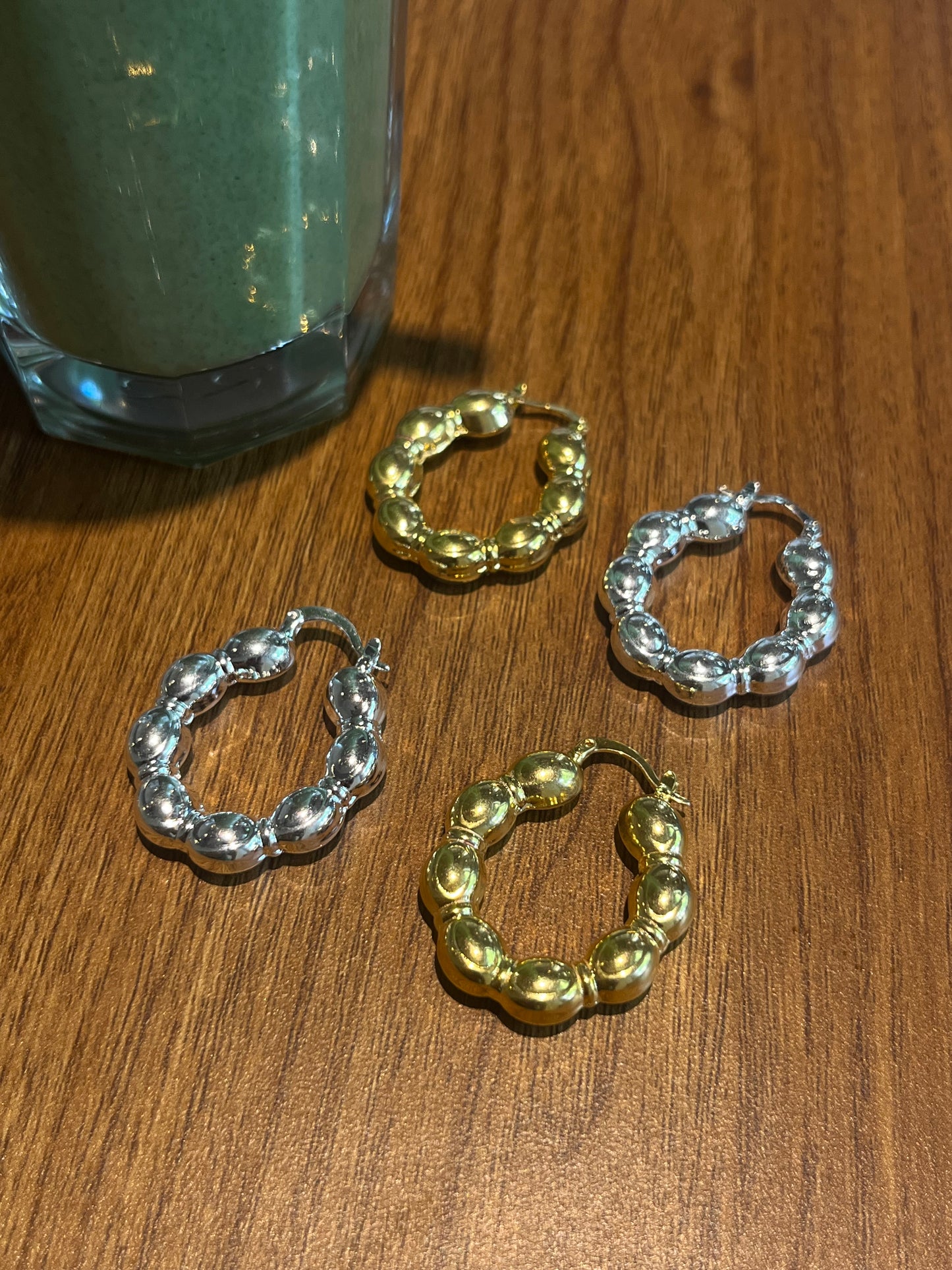 Waffle Hoop Earrings