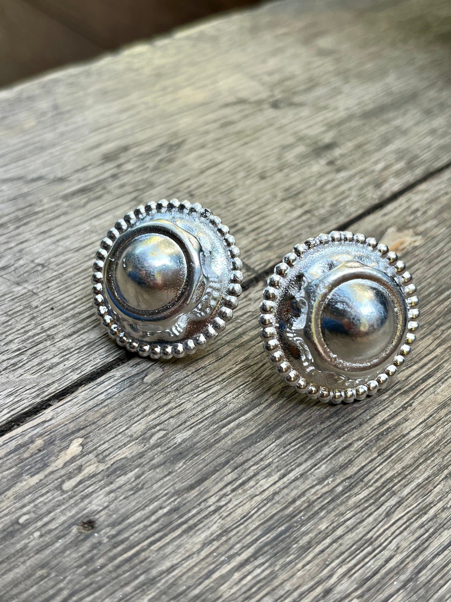 Hammered Dome Earrings