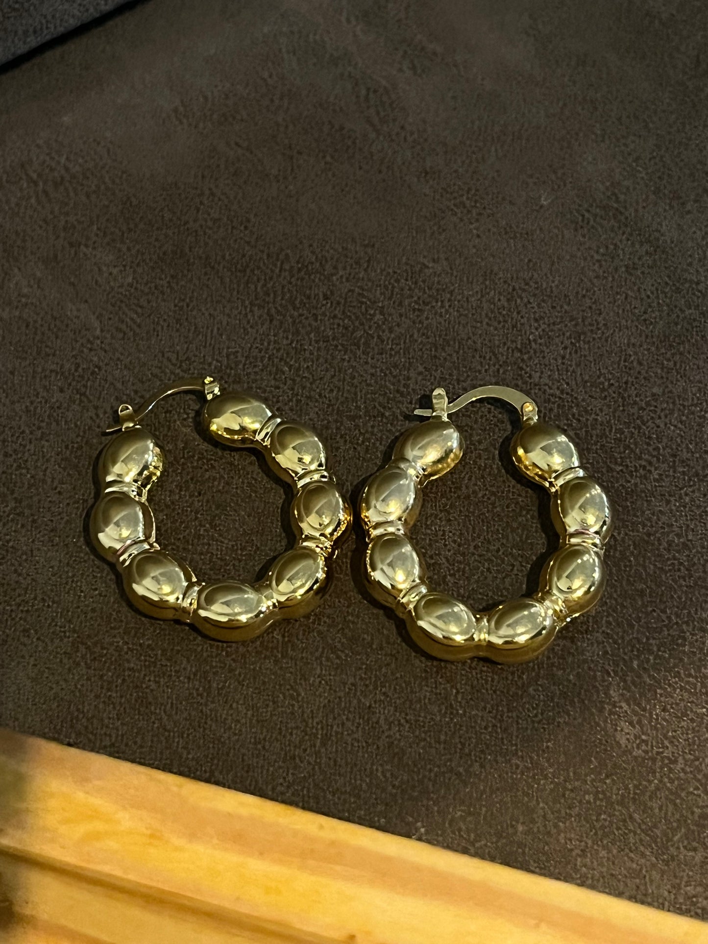 Waffle Hoop Earrings