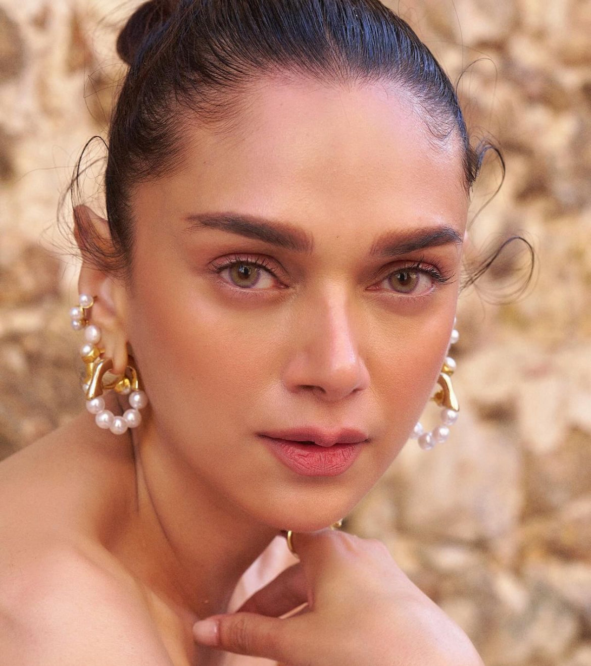 Aditi Rao Hydari In Our Perla Hoop Earrings